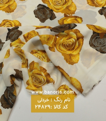 حریر کرپ گلدار